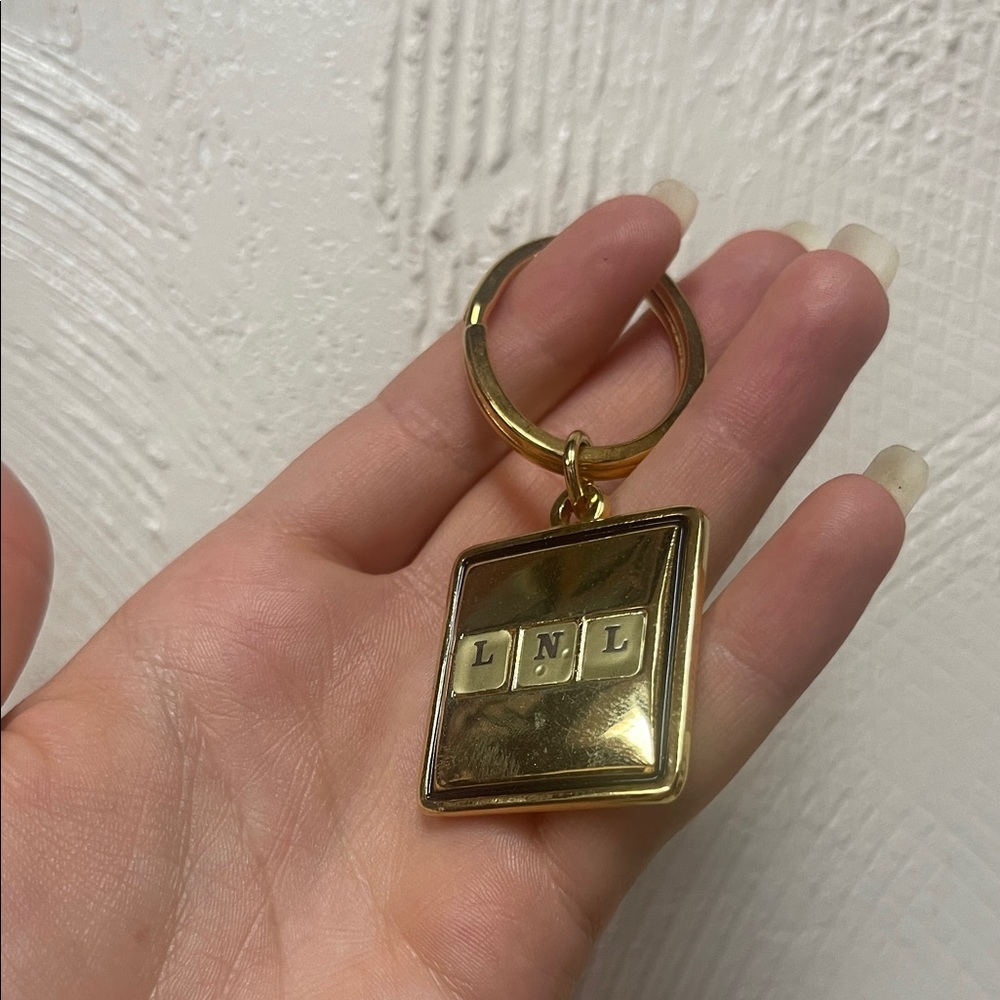 Gold Keychain with Initials